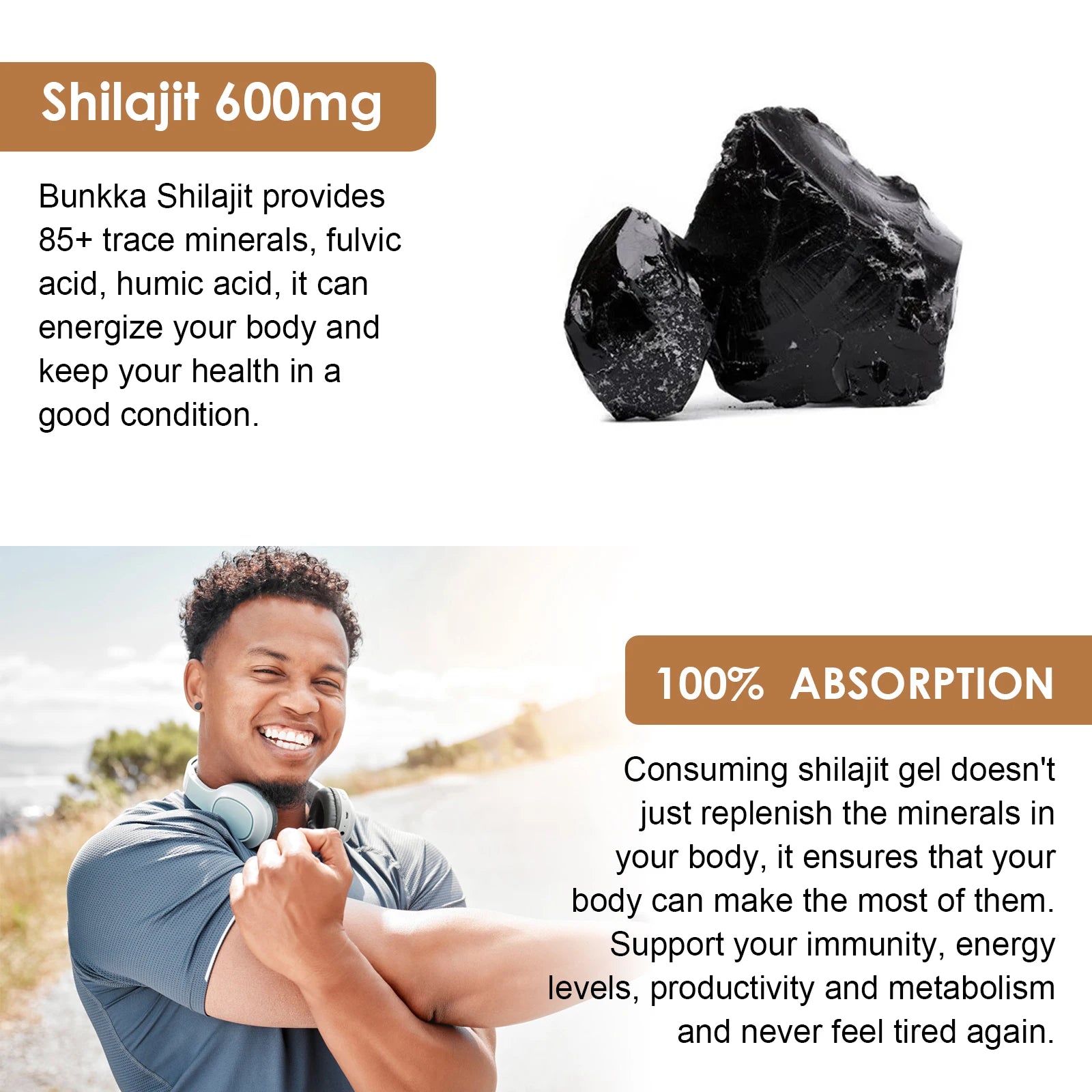 Résine Shilajit Pure des Himalayas 100% Bio – Énergie, Beauté & Équilibre Hormonal | 85+ Minéraux & Acide Fulvique - Moumiyo™