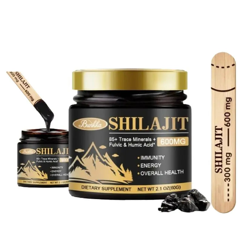 Résine Shilajit Pure des Himalayas 100% Bio – Énergie, Beauté & Équilibre Hormonal | 85+ Minéraux & Acide Fulvique - Moumiyo™