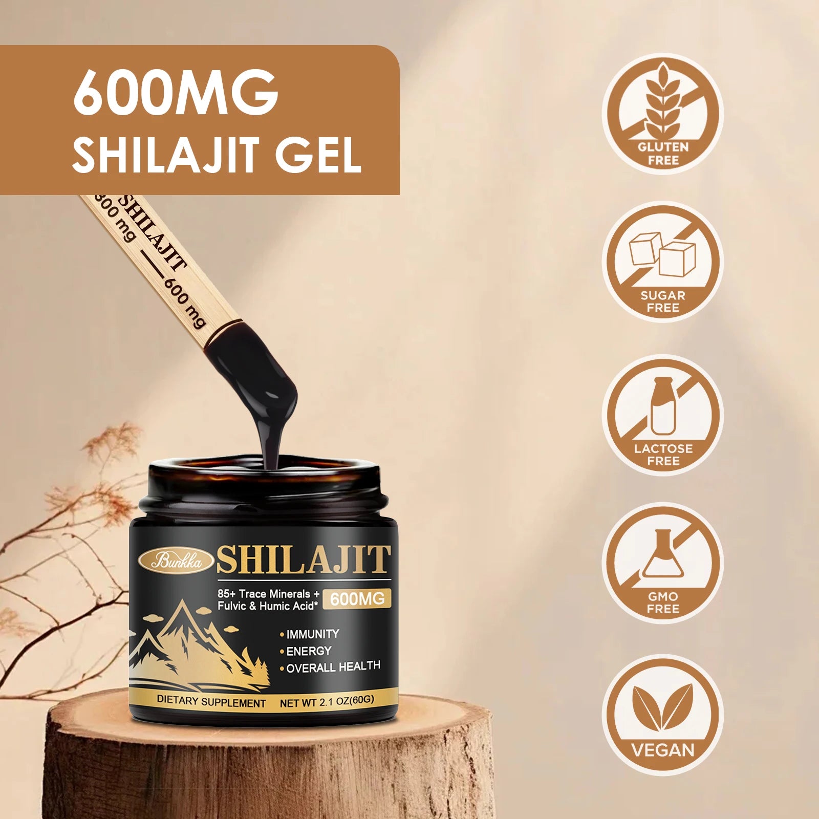 Résine Shilajit Pure des Himalayas 100% Bio – Énergie, Beauté & Équilibre Hormonal | 85+ Minéraux & Acide Fulvique - Moumiyo™